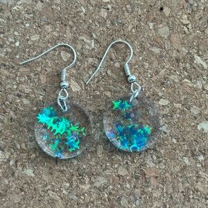 Sparkling Star Dangle Earrings